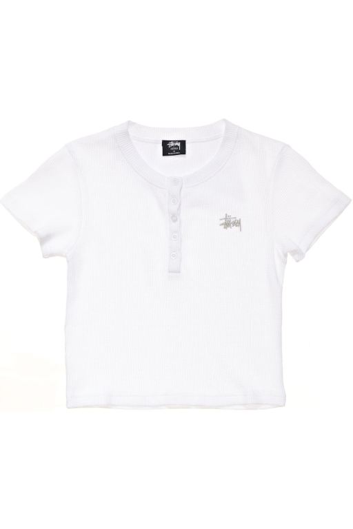 Stussy Womens Hunt Waffle T Shirt White - JDUWB5970